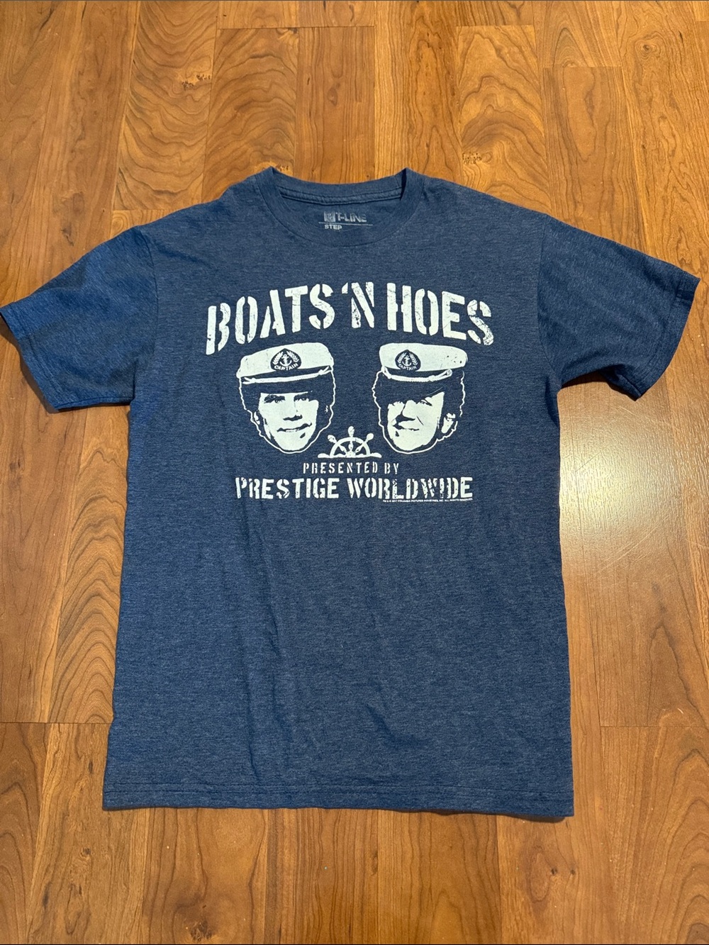 Boats 'N Hoes Step Brothers Graphic Tee in Navy Small